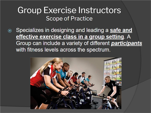 Group Exercise Instructors